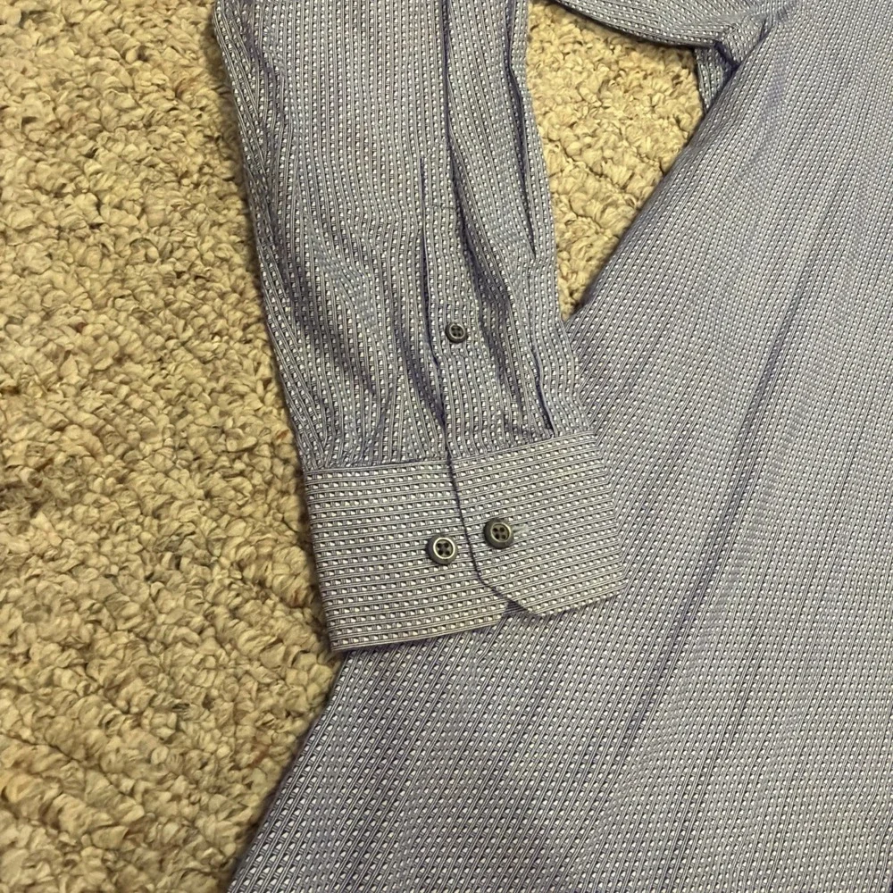 Banana Republic Blue Dress Shirt Mens Large L Slim Fit Button Up